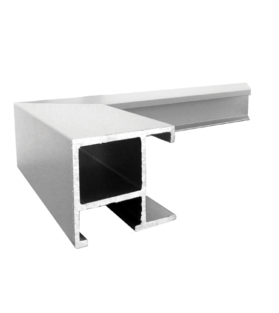 Extruded aluminum profile corner for industrial framing