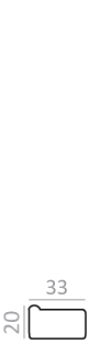 Technical diagram showing dimensions 20 and 33 on a black background