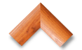 Polished cherry wood picture frame corner sample