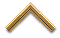 Gold military chevron insigina on a black background