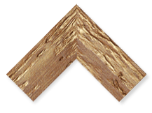 Corner sample of a rustic spalted maple wood picture frame
