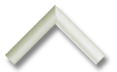 White beveled corner frame molding sample