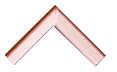 Rose gold chevron icon pointing upwards