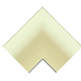 Cream colored L-shaped corner tile graphic