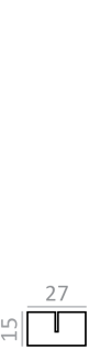 Technical diagram showing 27 and 15 measurement lines on a black background