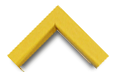 Isometric yellow L-shaped corner piece on a black background
